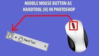 How to use Middle Mouse button as hand tool in Photoshop CC 2017 (QUICK) !
