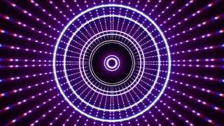 Glowing Hypnosis Neon Circle Lights Background Endless Loop 4K