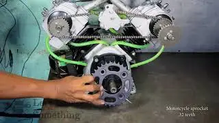 I turn V twin Compressor into V twin engine Transmission Part 2