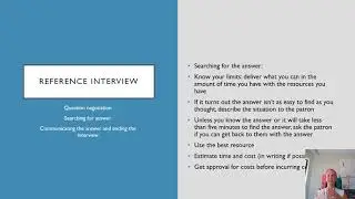 Reference interview searching for answer
