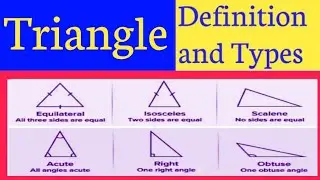 Basics of Triangle || Definition of Triangle || Types of Triangle ||