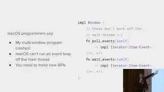 Lightning talk - Why maintaining winit is hard - Holden Marcsisin