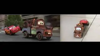 Cars 2 - Finn chasing Professor Zundapp, and lightning Mcqueen and Mater's escape - Stop Motion