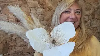 How to make GIANT CANVAS FLOWERS. Handmade flowers for decoration, events, and weddings.