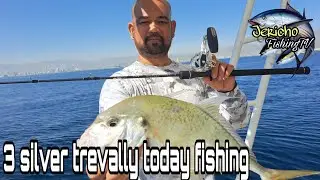 3 silver trevally on micro jigs