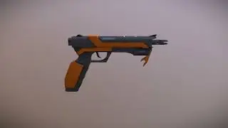 Futuristic pistol model