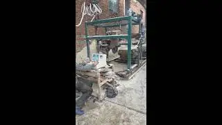Computer setworks Micron-4 installed on homemade circular sawmills  / trak tarczowy / углопил