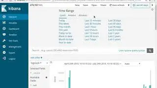Kibana - How to Set a Date/Time Range (example #1)