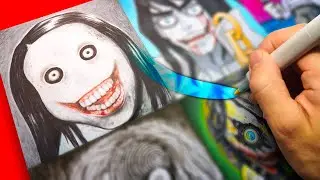 Drawing JEFF THE KILLER in Different Styles (SCARY)