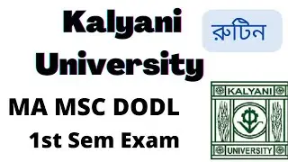 kalyani university ma and msc 1st semester dodl blended mode exam date