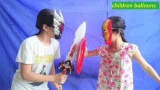 Great country war of superheroes with iron people