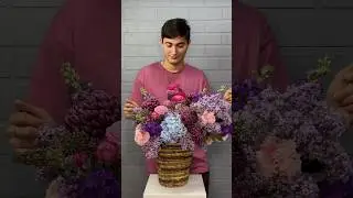 весна во флористике. Сирень и как ее можно использовать в композиции. композиция из сирени #флорист