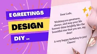 How to make a fast DIY E greeting card with #pixellab #beginners #diybirthdaycard #online
