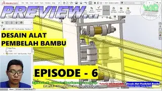 Tutorial SOLIDWORKS Desain Alat Pembelah Bambu EPISODE 6 - Pendorong Lengkap