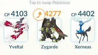 Using Zygarde, Yveltal & Xerneas Aura Trio Team in #pokemongo
