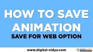 How to save animation in Photoshop - Save for Web Dialog
