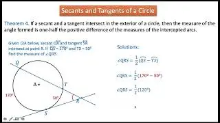 Secants and Tangents of a Circle Part 2