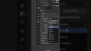 Setting up Scene Units to Millimeters - Blender 3