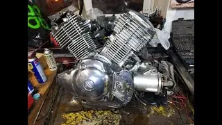 Сняли двигатель с yamaha xvs 1100