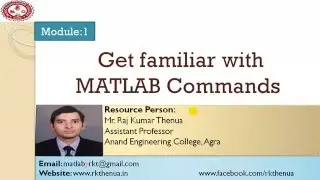 Lecture-3: Get familiar with MATLAB commands (Hindi/Urdu)