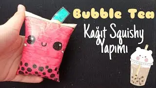 🧋 Buuble Tea Kağıttan Squishy Yapımı 🧋 | Bubble Tea Paper Squishy | Ebrar Yazıcı