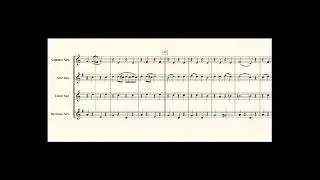 Supercalifragilisticexpialidocious for Saxophone quartet.