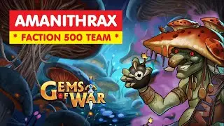 Gems of War AMANITHRAX Faction 500 Delve Guide and Best Team! Easy pure strategy!