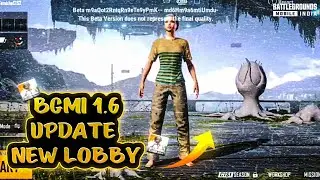 (Pubg) Bgmi 1.6 Update Lobby || Pubg 1.6 Updated New Lobby Look || bgmi 1.6 update lobby