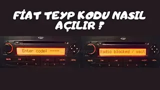 Fiat Teyp Kodu Nasıl Açılır ?