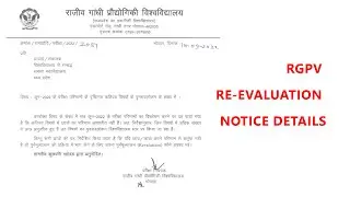 RGPV Re-Evaluation Notice Details