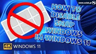 How to disable snap windows in Windows 11