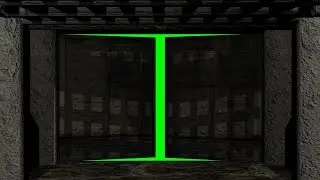 old castle gate  opens and closes - green screen 3