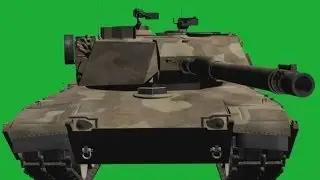 M1A1 Tank Animated - Green Screen