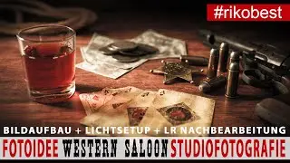 Kreative Fotoidee Wild West Pokerrunde - Fotografieren und Lichtsetzung mit nur einem LED Licht