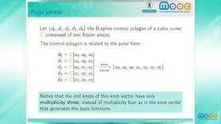 MOOC Curves 9.6: B-spline control polygon and B-spline polar
