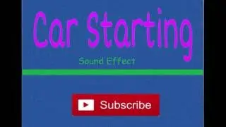 Car Starting- Sound Effect