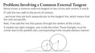 Common Tangent Lines to a Circle
