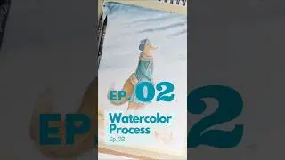 EP. 2 WATERCOLOR PROCESS #short #shorts  #illustration #illustrator #illustratore #libriperbambini
