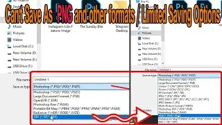Can't Save As  PNG and other formats || | Tutorial: Save Images (JPEG, PNG, BMP, TIFF, etc) Telugu