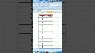 How to change Alphabet into code #excelformula #excel #tricks