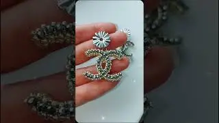 Серьги из бисера и хрустальных бусин. Chanel earrings 🤩