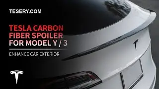 Best Tesla Dry Carbon Fiber Spoiler for  Model Y / 3 from Tesery