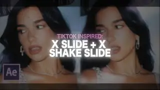 tiktok inspired x slide + x shake slide | after effects