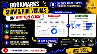 Applying Bookmarks & Hide & Show Visuals on Button Click in Power BI