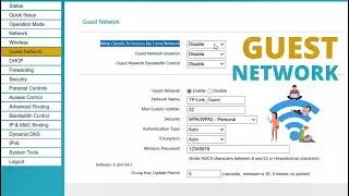 Set Up Guest WiFi Network in TP-Link Router