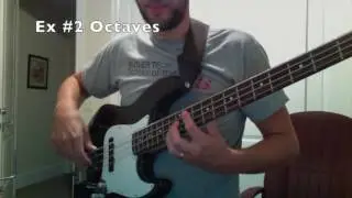 3 Bass finger Exercises: thumb anchor, octave, doubles