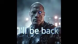 Terminator 2 Reimagined, starring Dwayne Johnson: The Rock as Terminator in a sci fi movie about AI