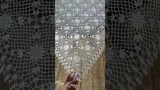 Скатерть вязаная крючком прямоугольная