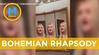 Woman perfectly covers every part of ‘Bohemian Rhapsody’ with a mirror | Your Morning