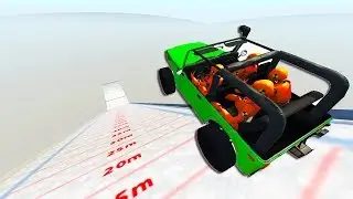 WHICH CAR CAN FLY THE FURTHEST ON SKI JUMP MAP WITH PASSENGERS? - BeamNG Drive